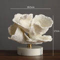 Artificial Coral White Marble Base Home Decoration