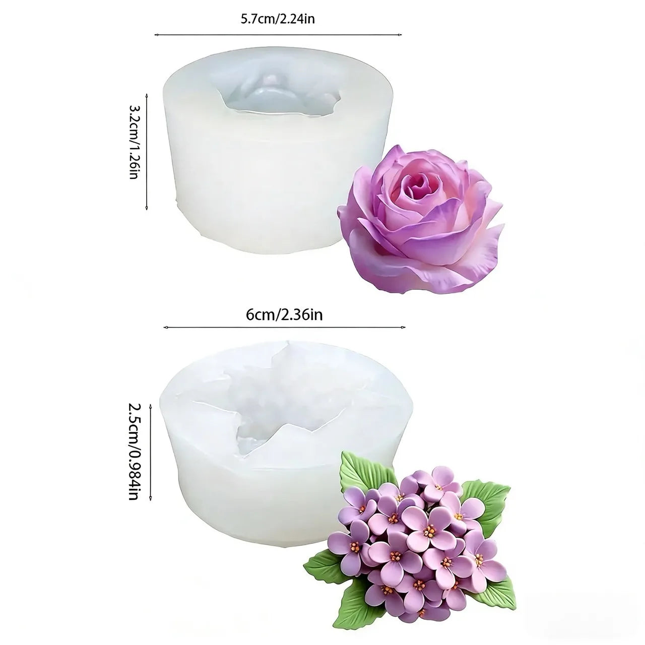 Royal Bloom Rose 3D Mold