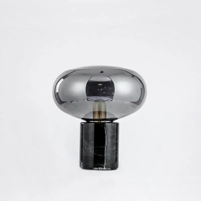 Premium Marble Base Glass Orb Lamp