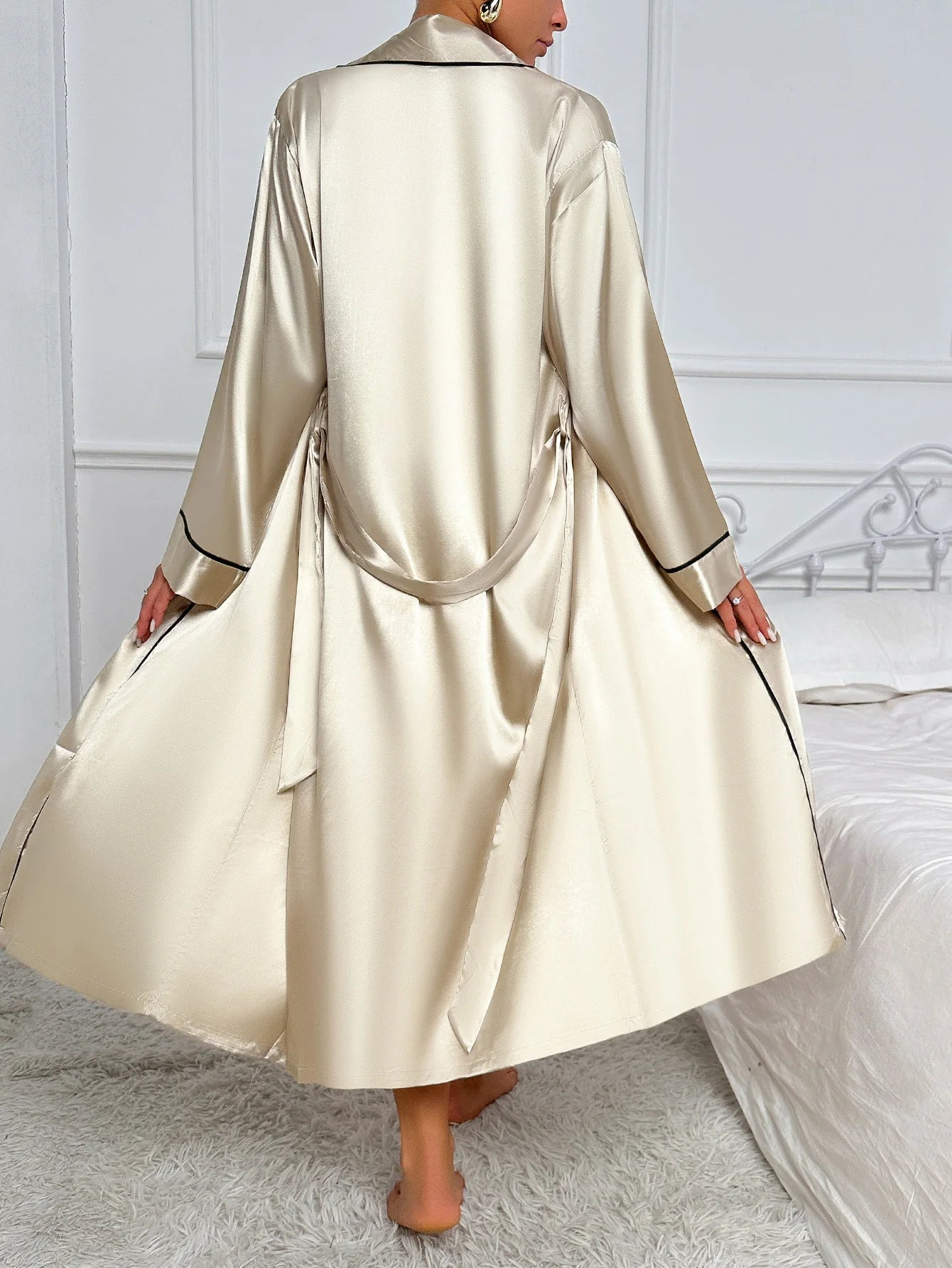 Ivory Silk Serenity Robe Set
