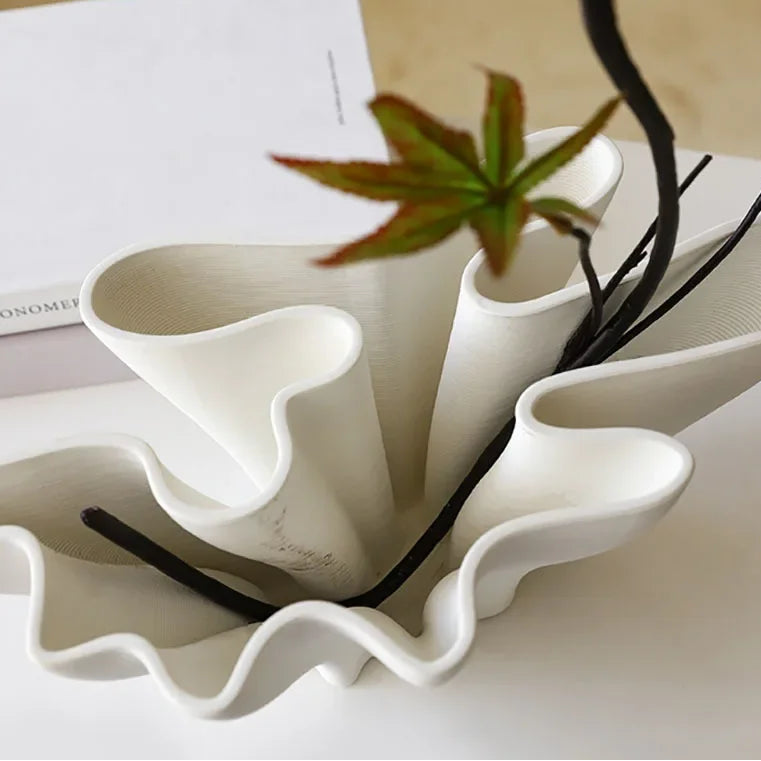 Floral Shaped Ceramic Pots Desk Decoration