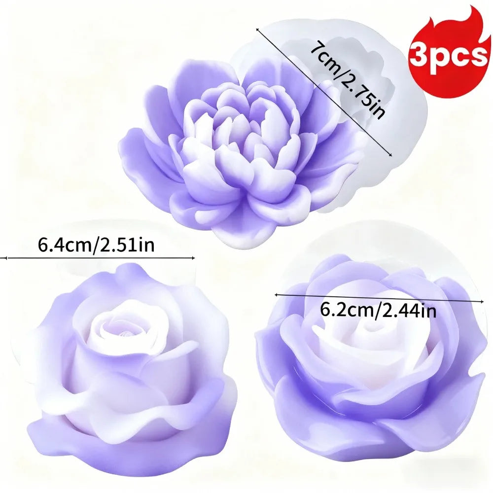 Royal Bloom Rose 3D Mold
