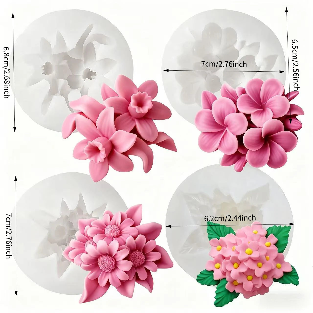 Royal Bloom Rose 3D Mold