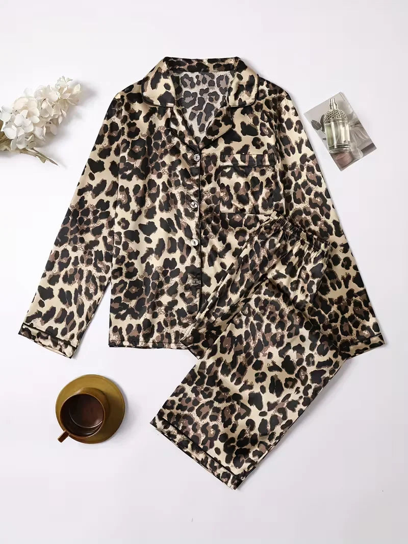 Wild Velvet Leopard Silk Set