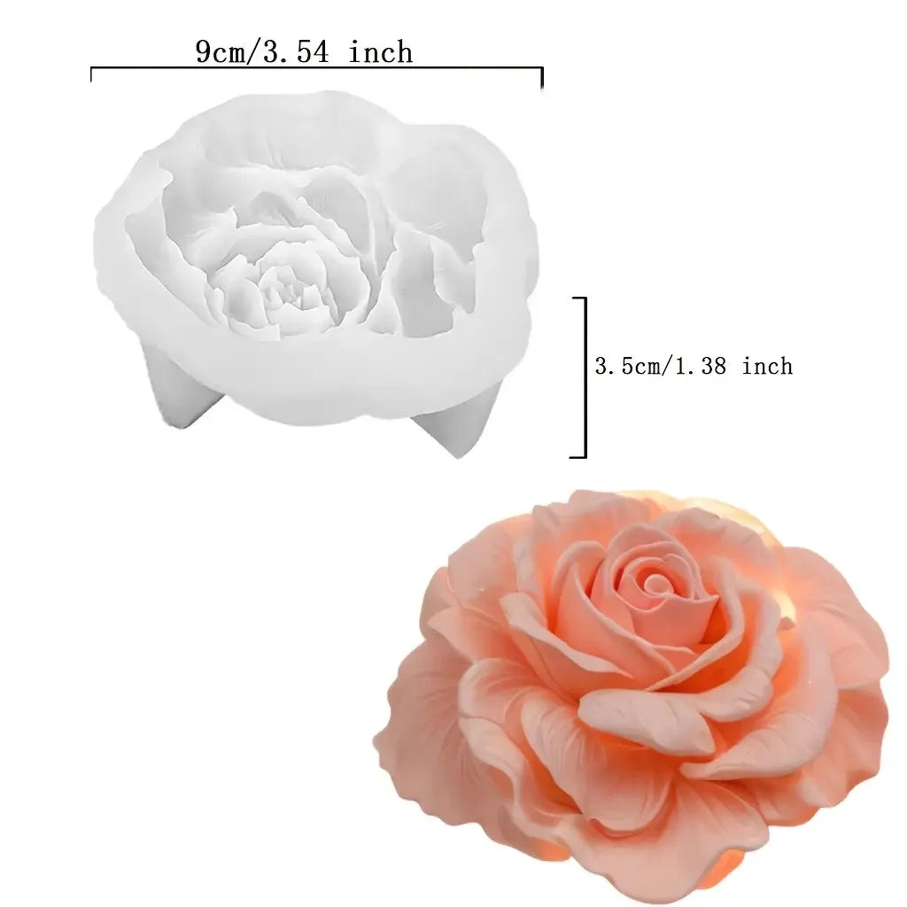 Royal Bloom Rose 3D Mold