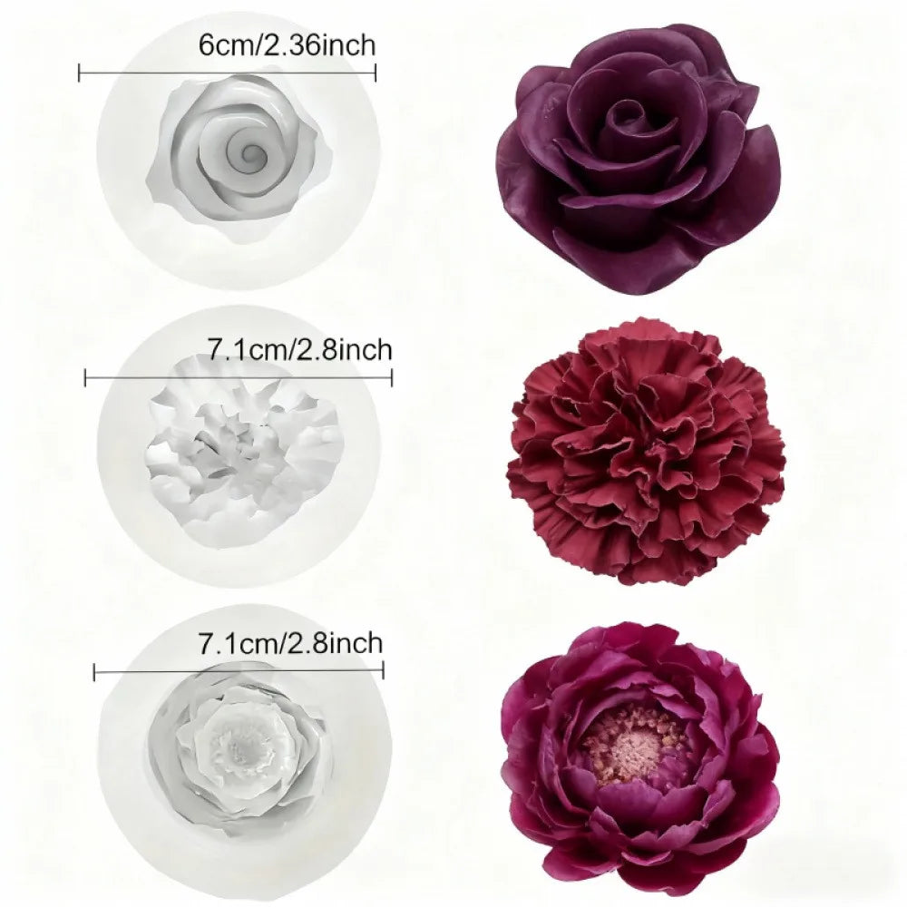Royal Bloom Rose 3D Mold