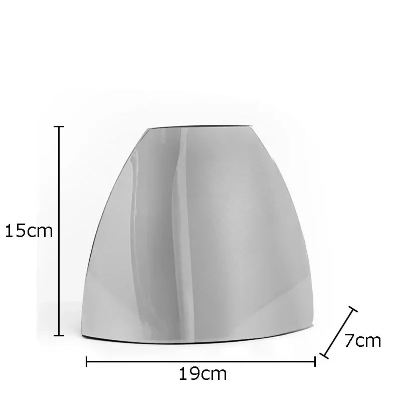 Modern Silver Chrome Arch Vase - Abstract Mirror Finish Floral Decor