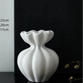 French Ceramic Vase Minimalist Floral Vessel  Home Decor