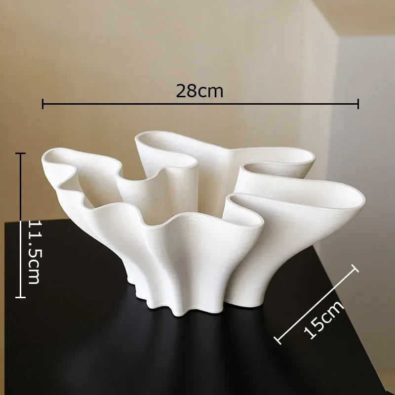 Floral Shaped Ceramic Pots Desk Decoration