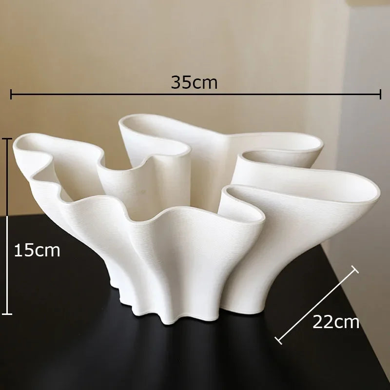 Floral Shaped Ceramic Pots Desk Decoration