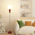 Retro Pop Red Bubble Sphere Table Lamp - Nordic Modern Bedside Orb Night Light