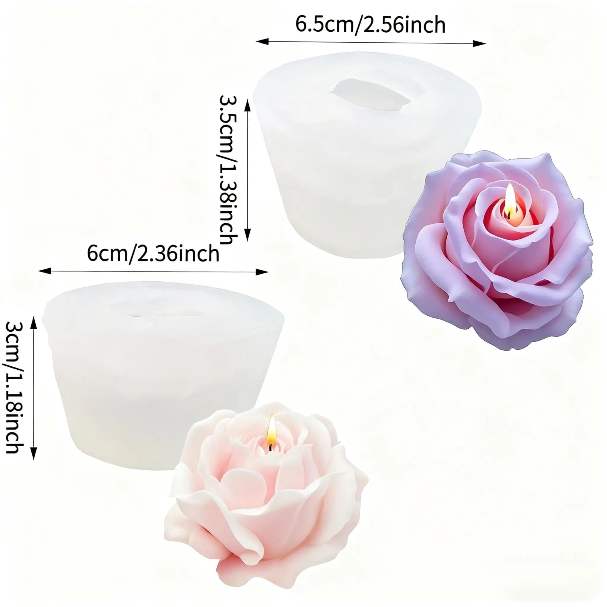 Royal Bloom Rose 3D Mold
