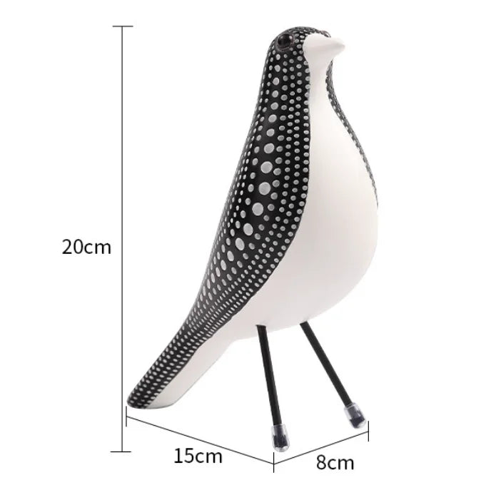 Nordic Artistic Bird Sculpture - Mid-Century Modern Decorative Figurine