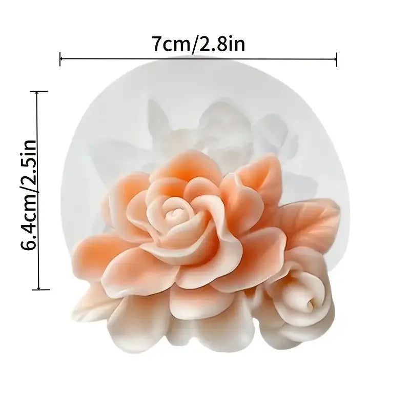 Royal Bloom Rose 3D Mold