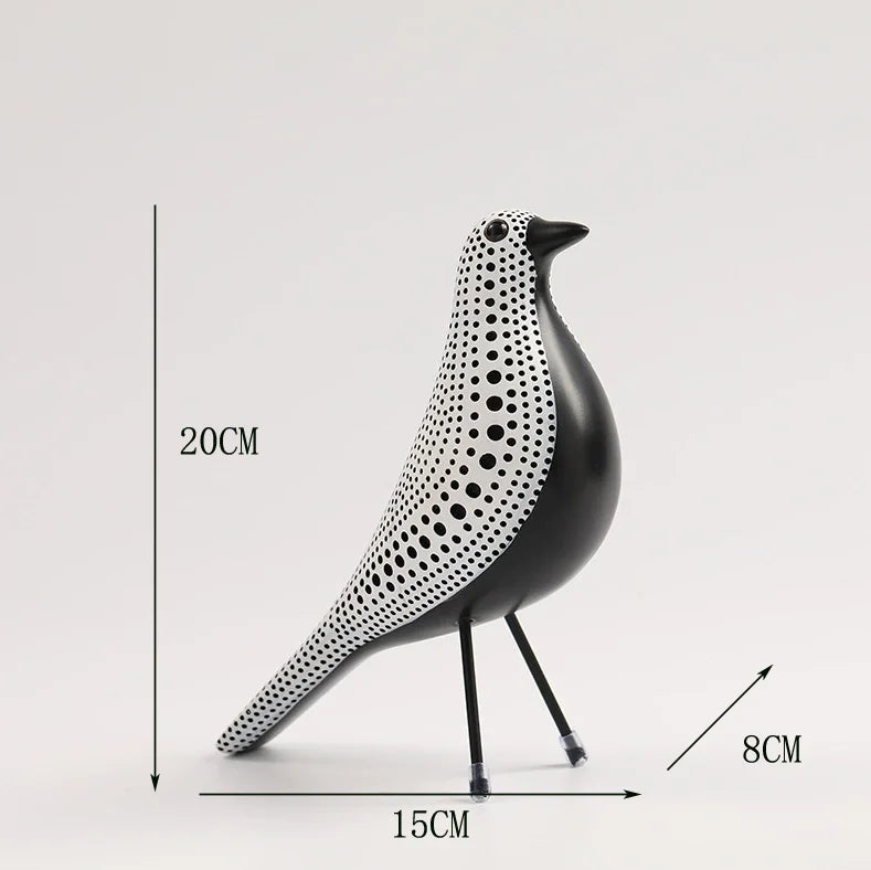 Nordic Artistic Bird Sculpture - Mid-Century Modern Decorative Figurine